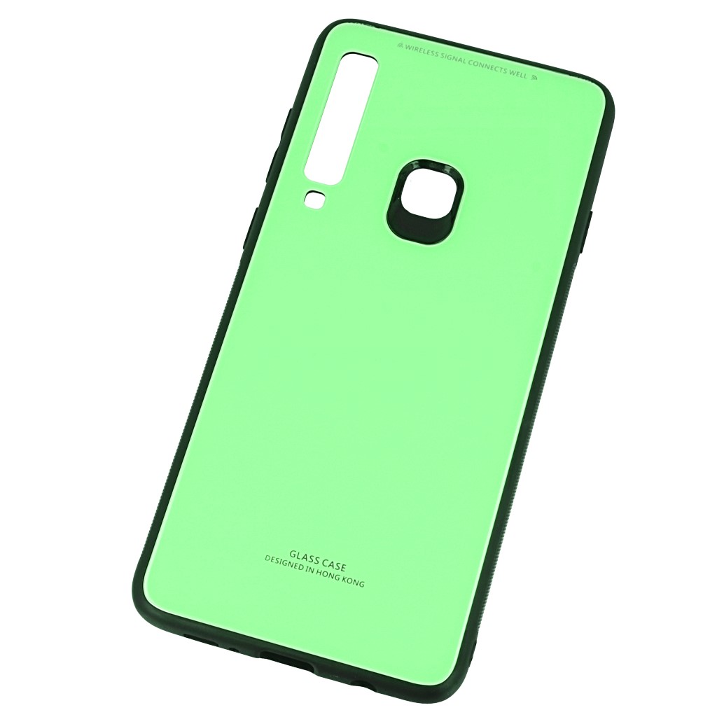 Pokrowiec back case Glass Case limonkowe SAMSUNG Galaxy A9 2018