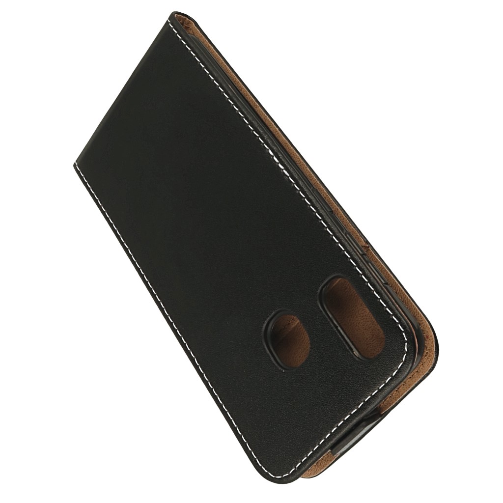 Pokrowiec z klapk na magnes Prestige Slim Flexi czarne SAMSUNG Galaxy A30 / 6