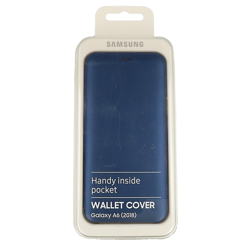 Pokrowiec oryginalne etui Flip Wallet EF-WA600CL niebieskie SAMSUNG Galaxy A6 2018 / 3