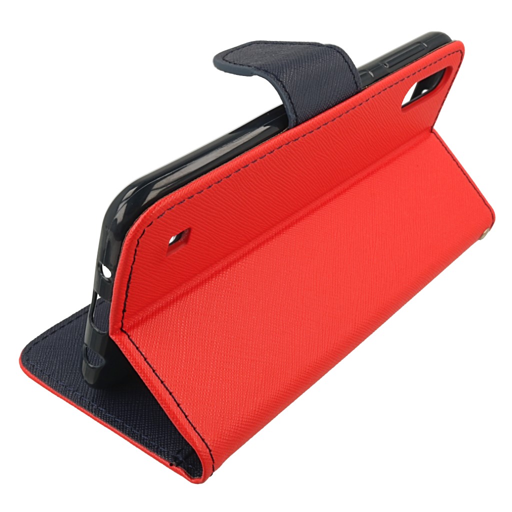 Pokrowiec etui z klapk� na magnes Fancy Case czerwono-granatowe SAMSUNG Galaxy M10 / 4