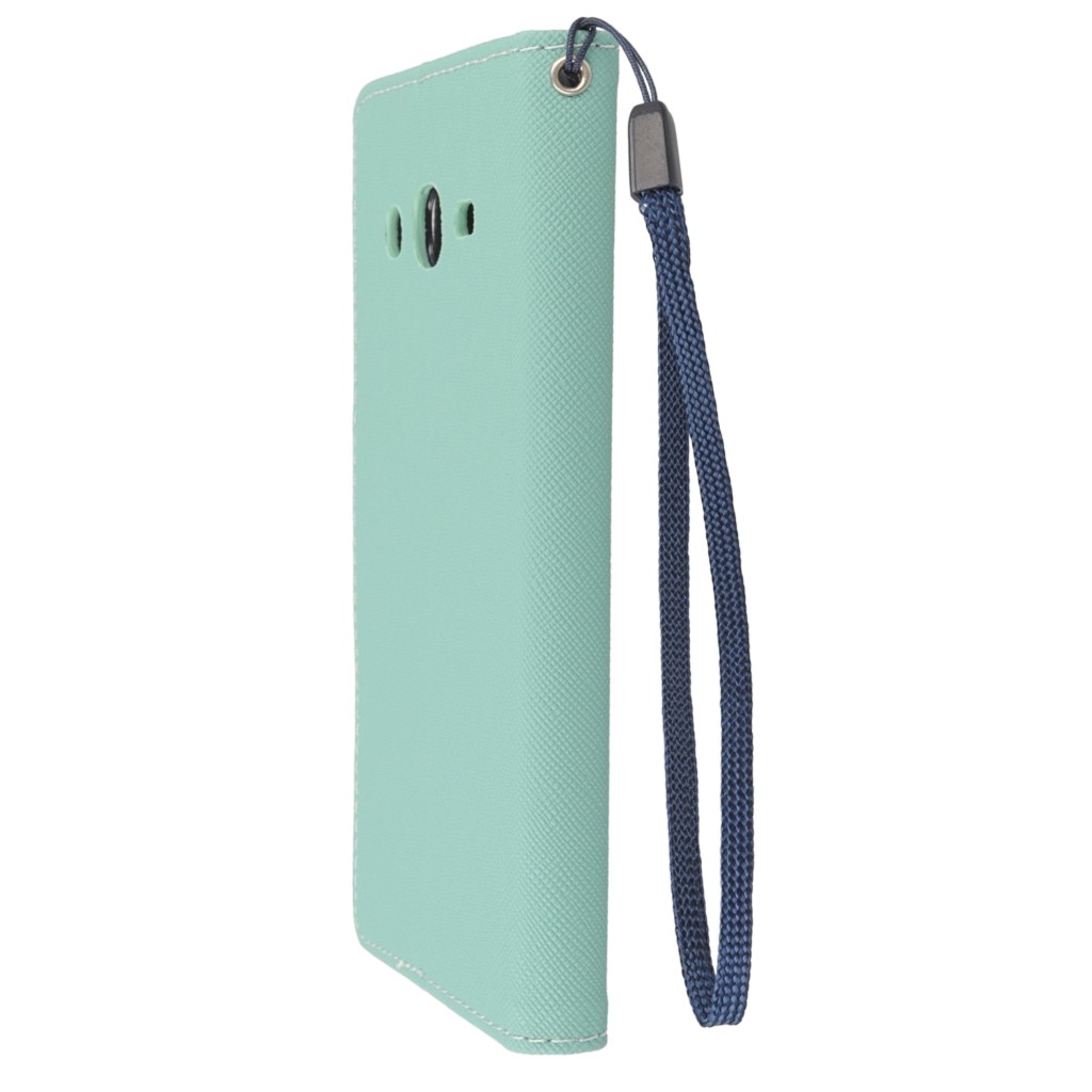 Pokrowiec etui z klapk na magnes Fancy Case mitowo-granatowe SAMSUNG Galaxy J2 (2016) / 7