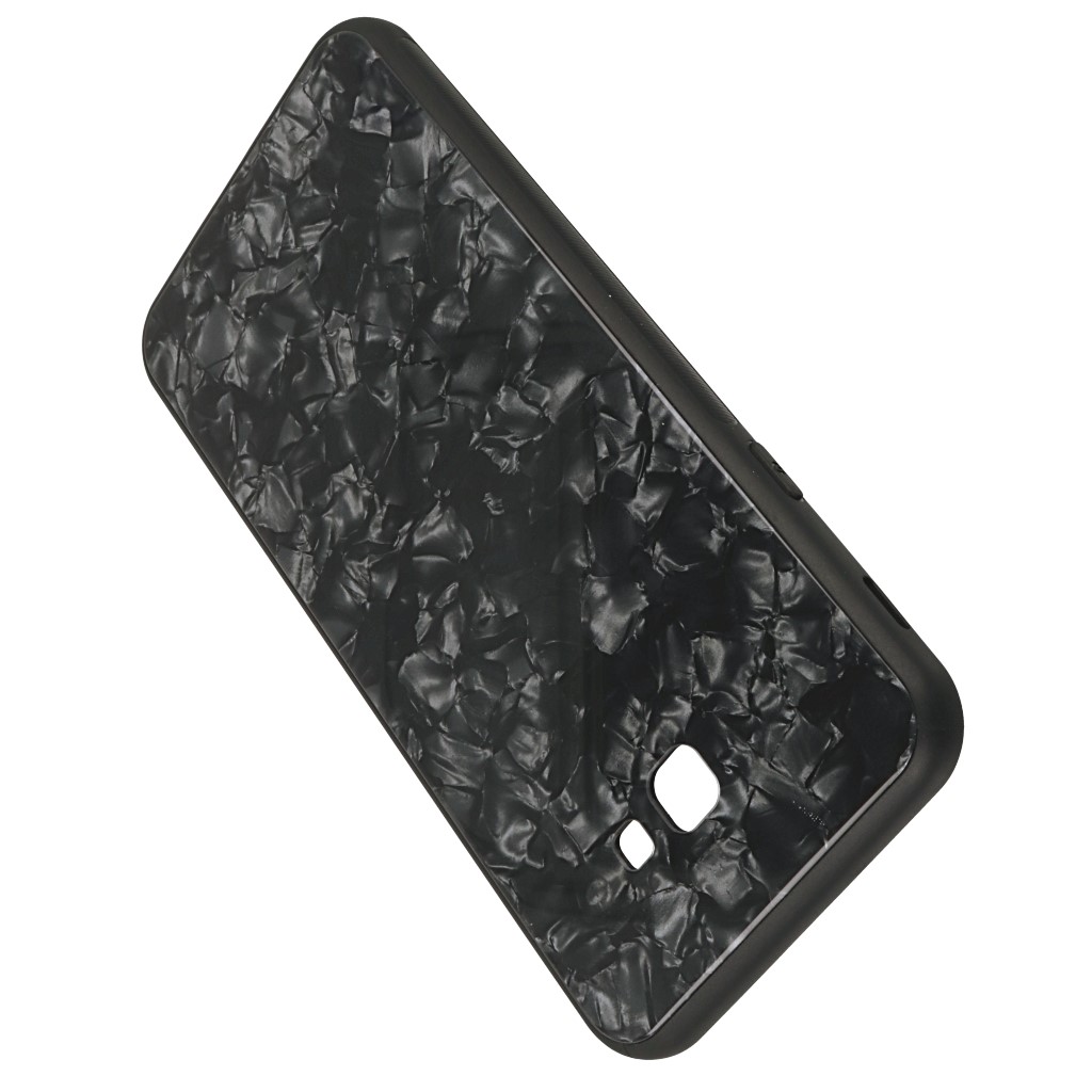 Pokrowiec etui Marble Glass czarne SAMSUNG Galaxy J4+ / 3