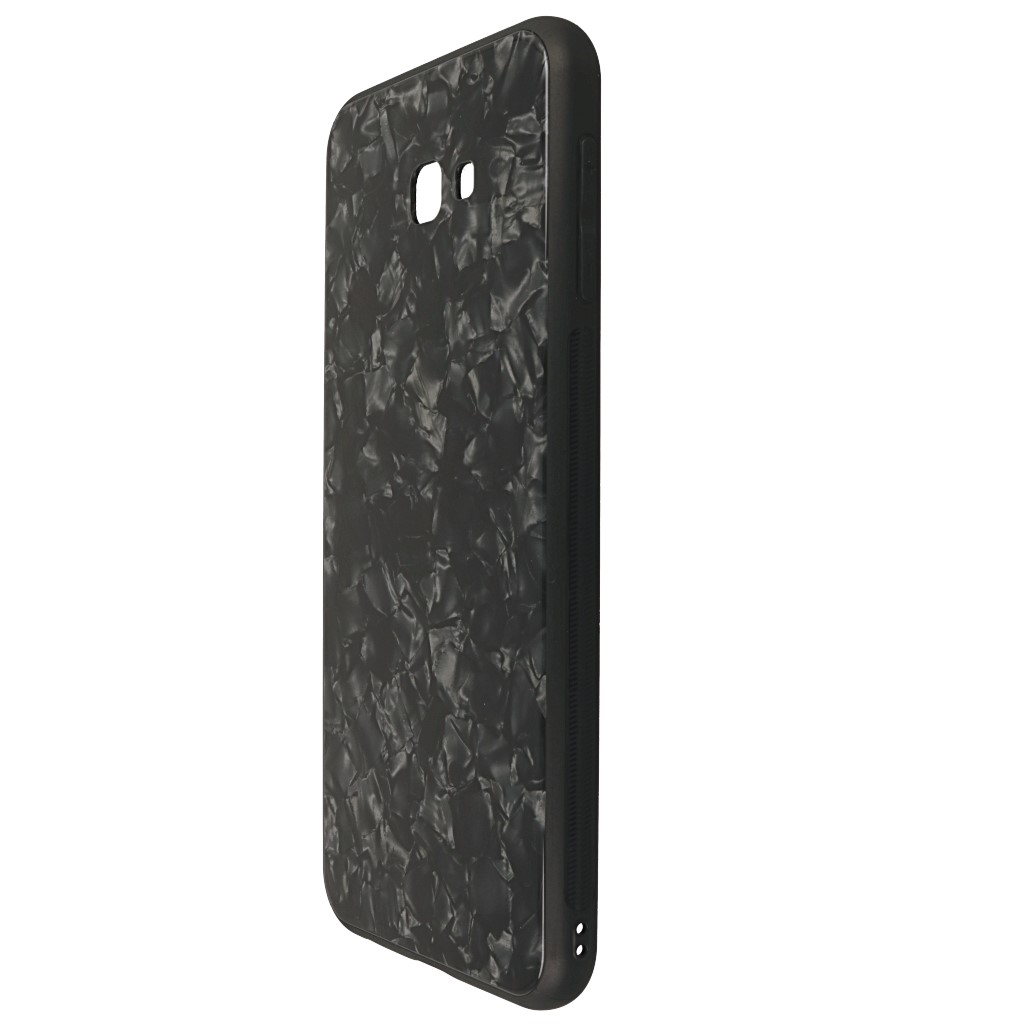 Pokrowiec etui Marble Glass czarne SAMSUNG Galaxy J4+ / 5