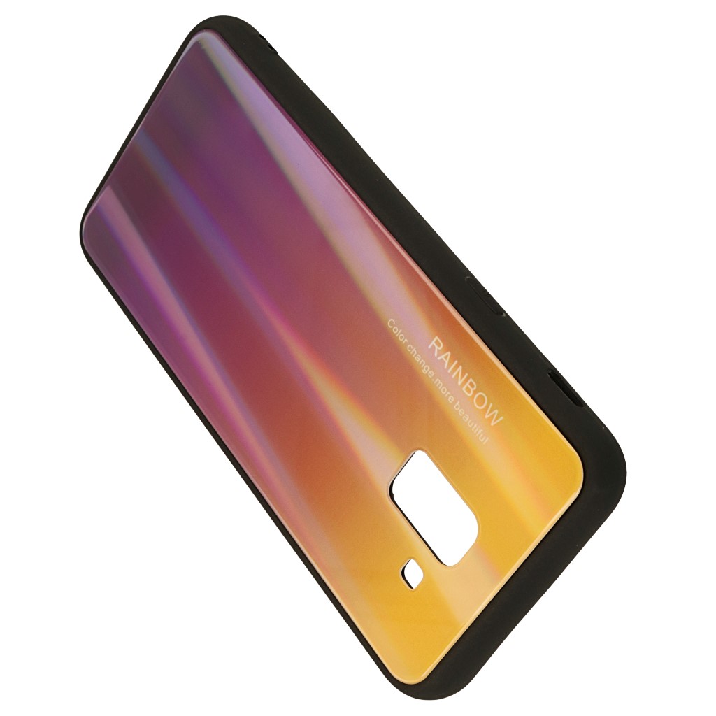 Pokrowiec etui silikonowe Rainbow Case Ombre fioletowe SAMSUNG Galaxy J6 / 3