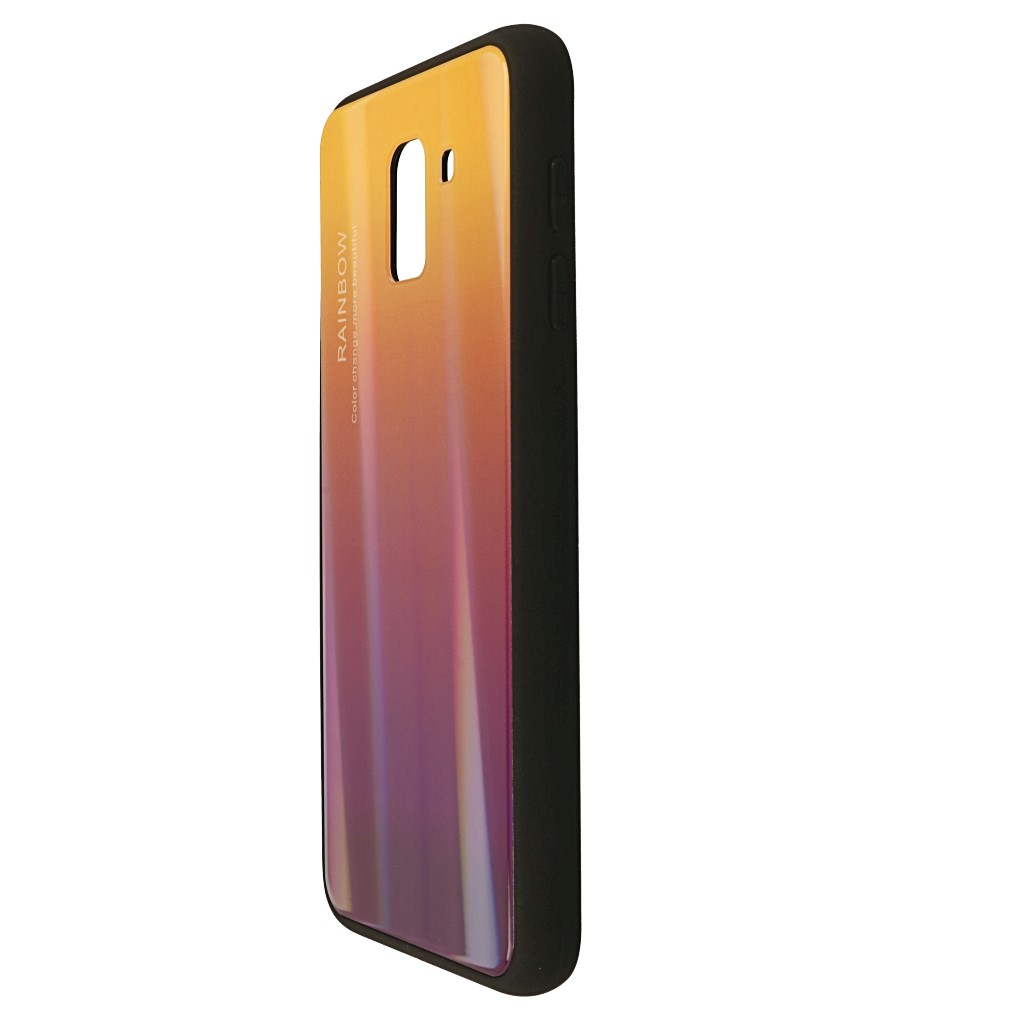 Pokrowiec etui silikonowe Rainbow Case Ombre fioletowe SAMSUNG Galaxy J6 / 6