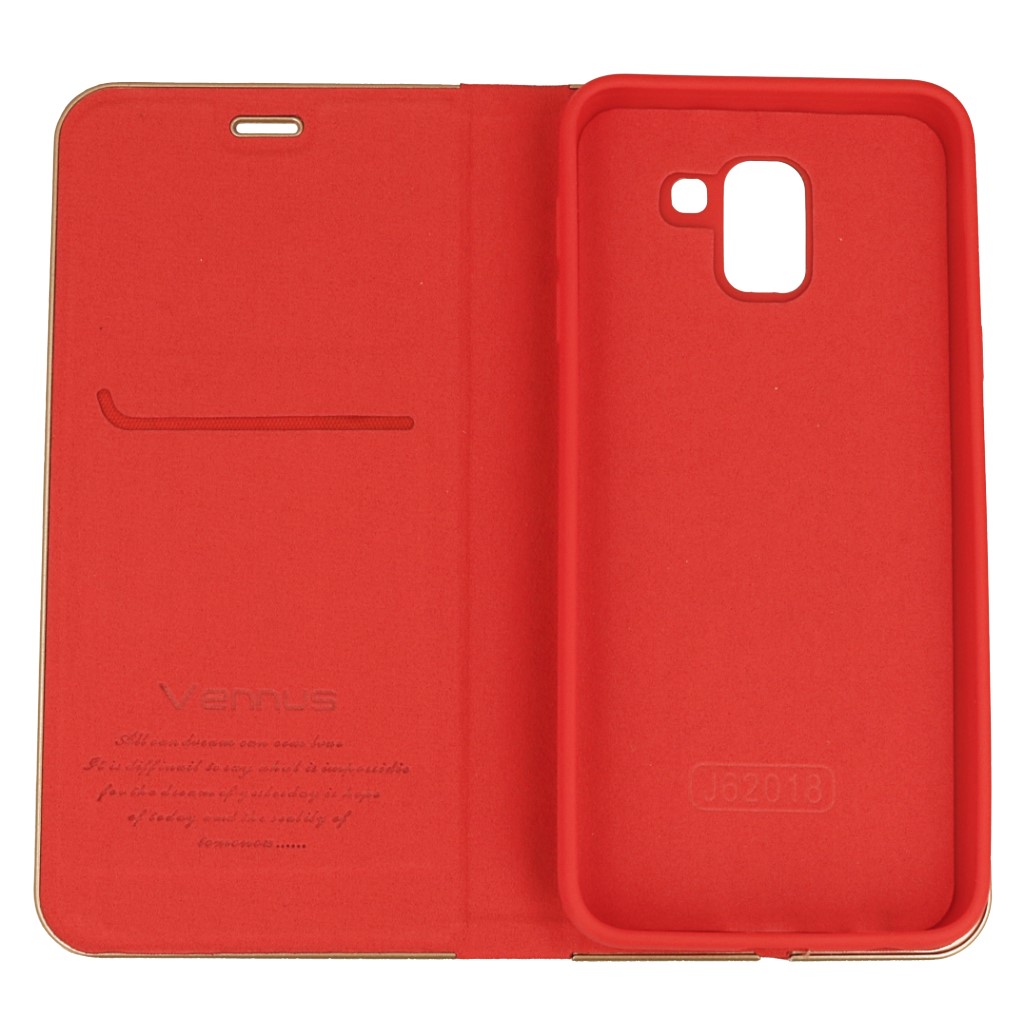 Pokrowiec etui Portfelowe z ramk Vennus Book czerwone SAMSUNG Galaxy J6 / 3
