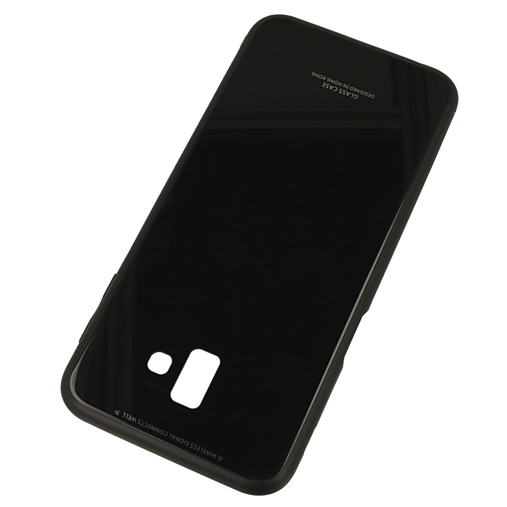 Pokrowiec back case Glass Case czarne SAMSUNG Galaxy J6+ / 2