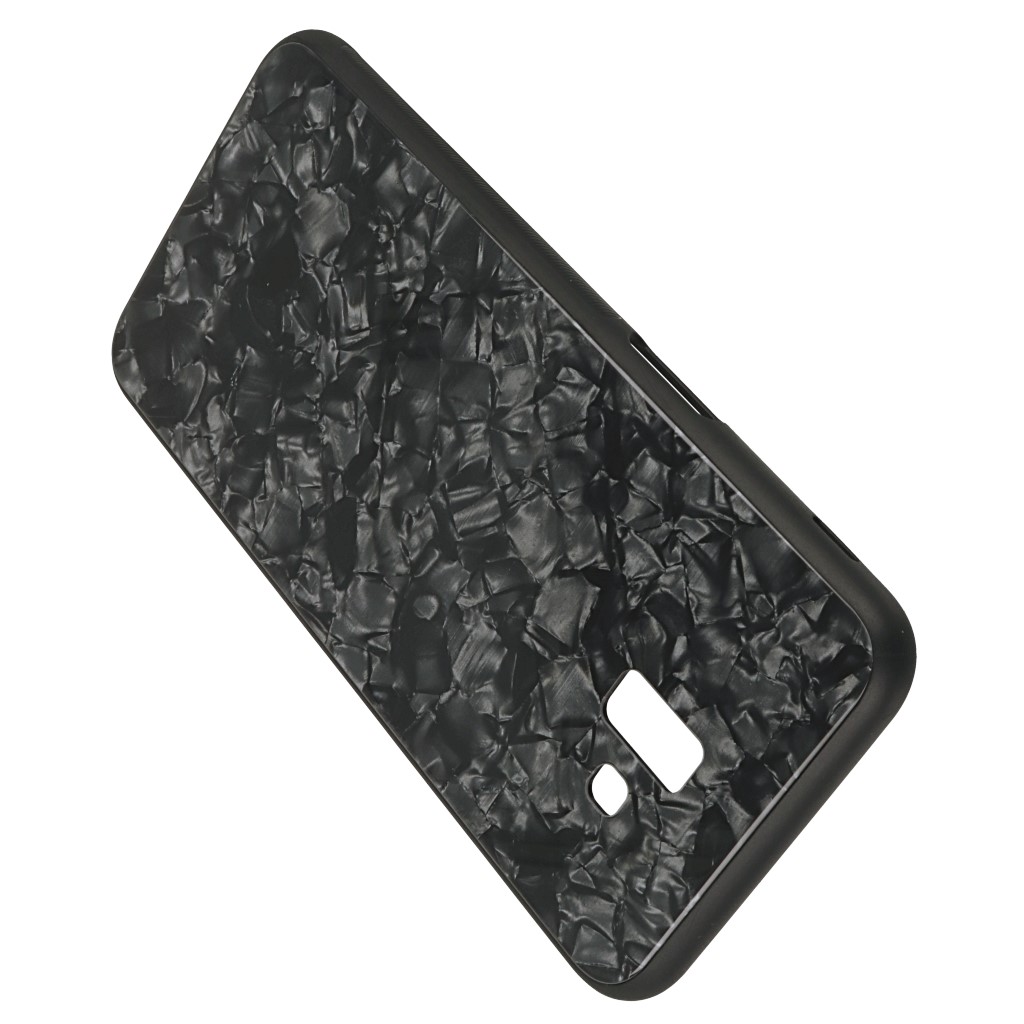 Pokrowiec etui Marble Glass czarne SAMSUNG Galaxy J6+ / 3