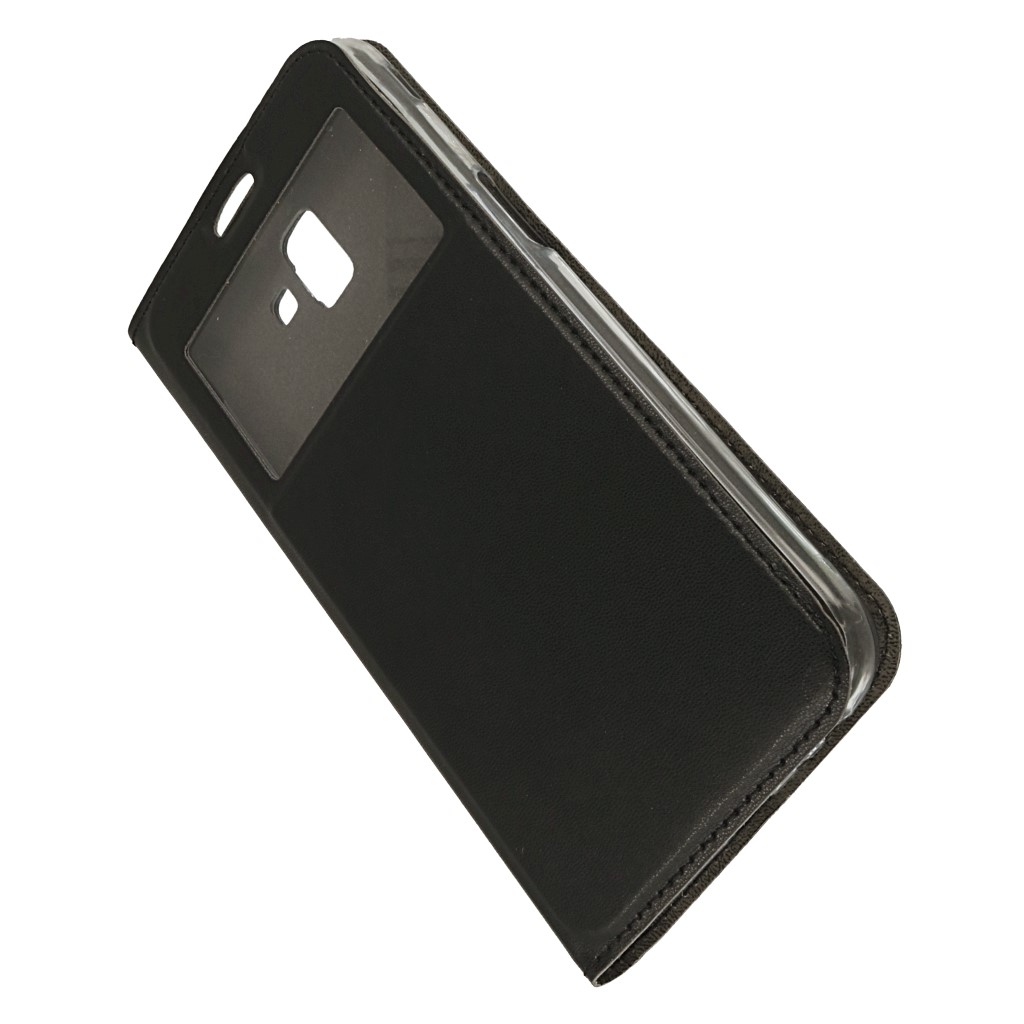 Pokrowiec etui Smart Look Cover z okienkiem czarne SAMSUNG Galaxy J6+ / 5