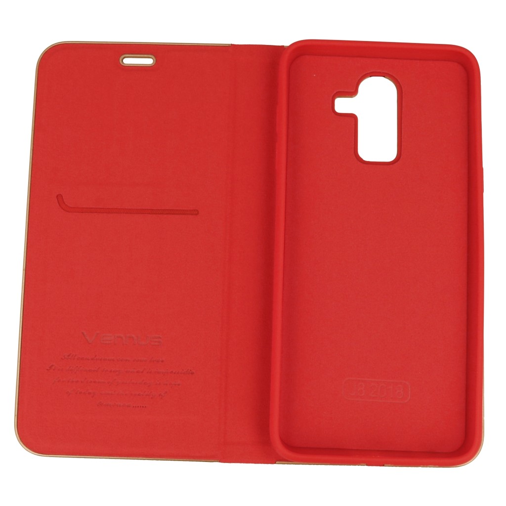 Pokrowiec etui Portfelowe z ramk Vennus Book czerwone SAMSUNG Galaxy J8 / 3