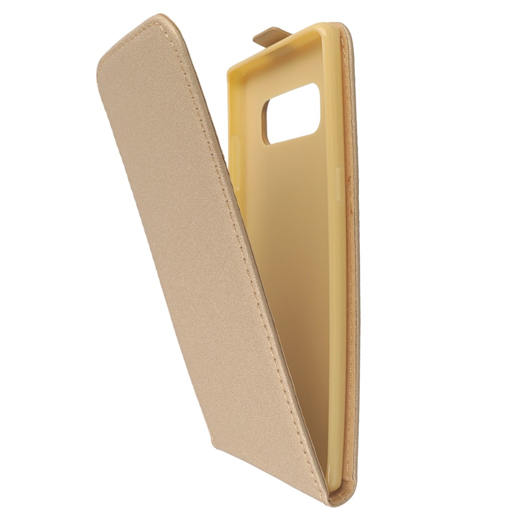 Pokrowiec z klapk na magnes Prestige Slim Flexi zoty SAMSUNG Galaxy Note 8 / 5