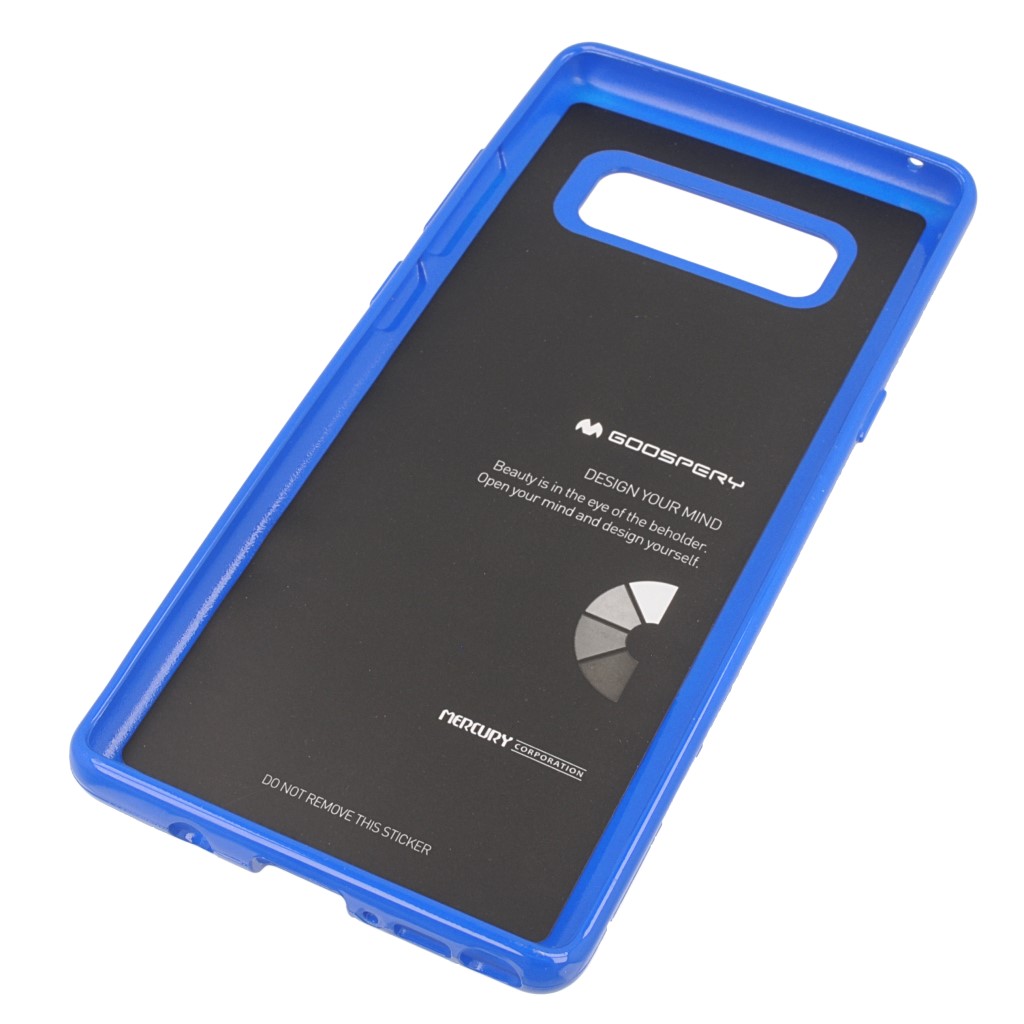 Pokrowiec etui silikonowe Mercury JELLY CASE niebieskie SAMSUNG Galaxy Note 8 / 3