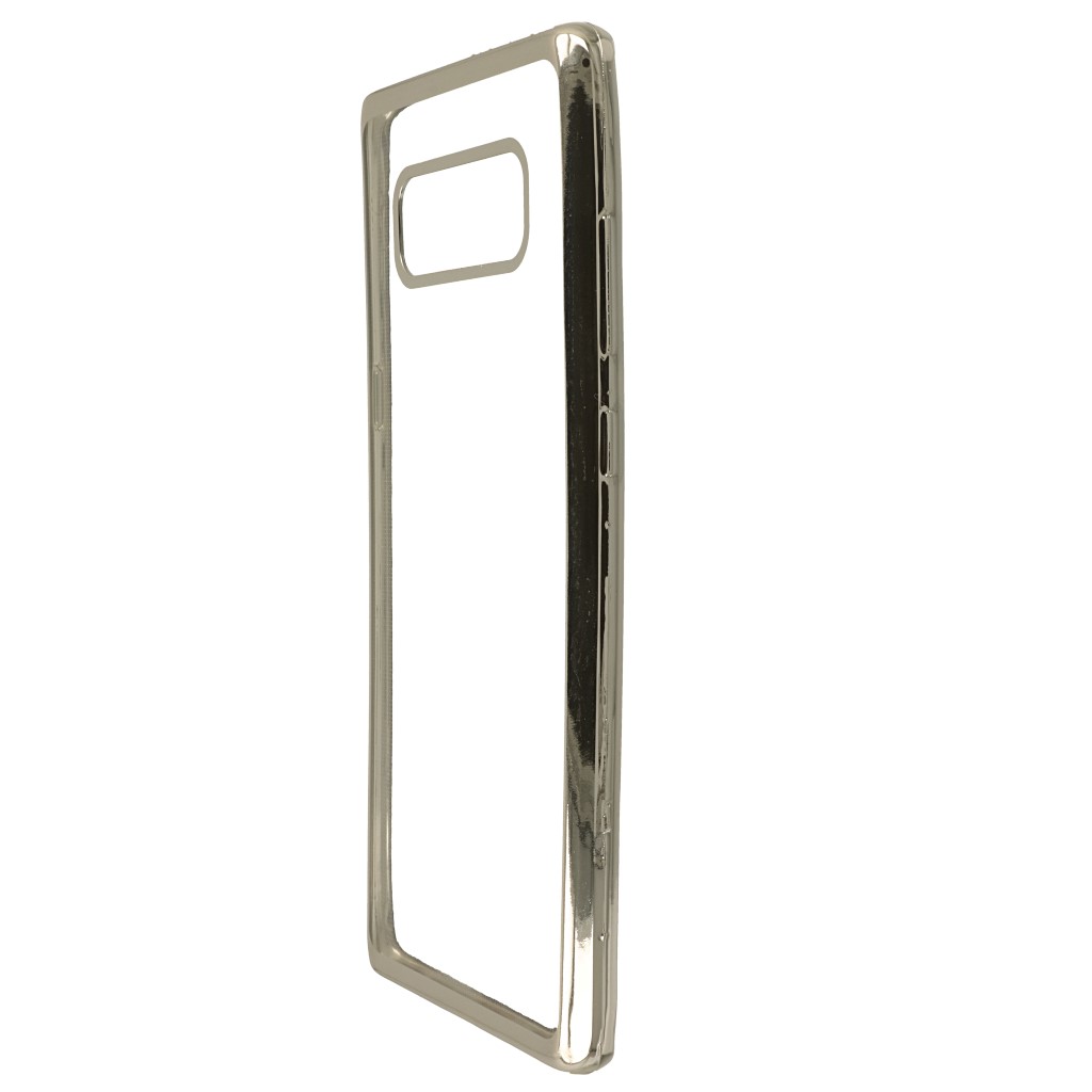 Pokrowiec etui elowe Ultracienkie z ramk srebrne SAMSUNG Galaxy Note 8 / 5