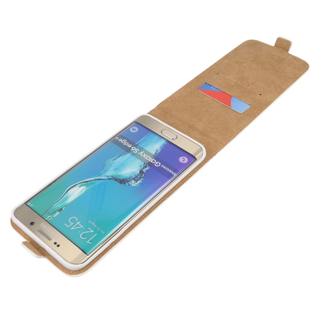 Pokrowiec z klapk na magnes Prestige Slim Flexi biay SAMSUNG Galaxy S6 Edge+ / 3