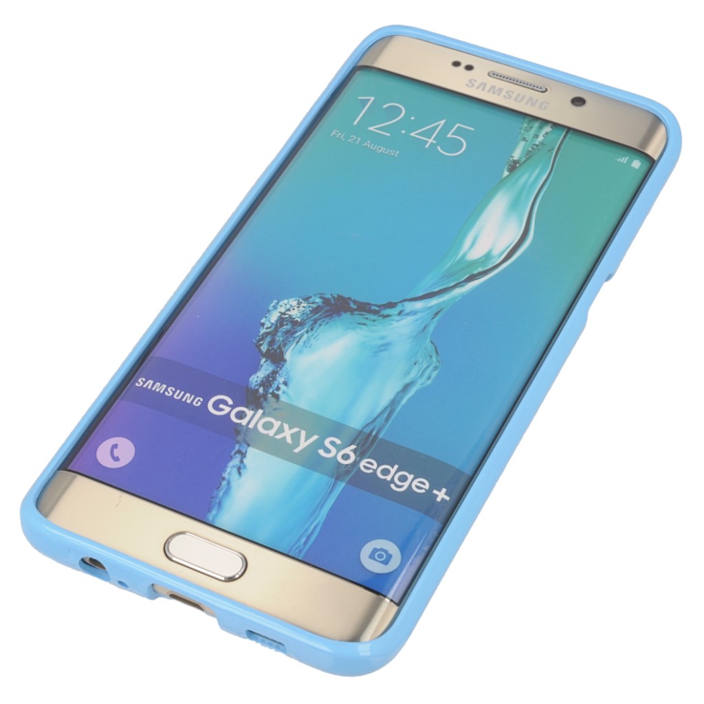 Pokrowiec etui silikonowe Mercury JELLY CASE bkitne SAMSUNG Galaxy S6 Edge+ / 4
