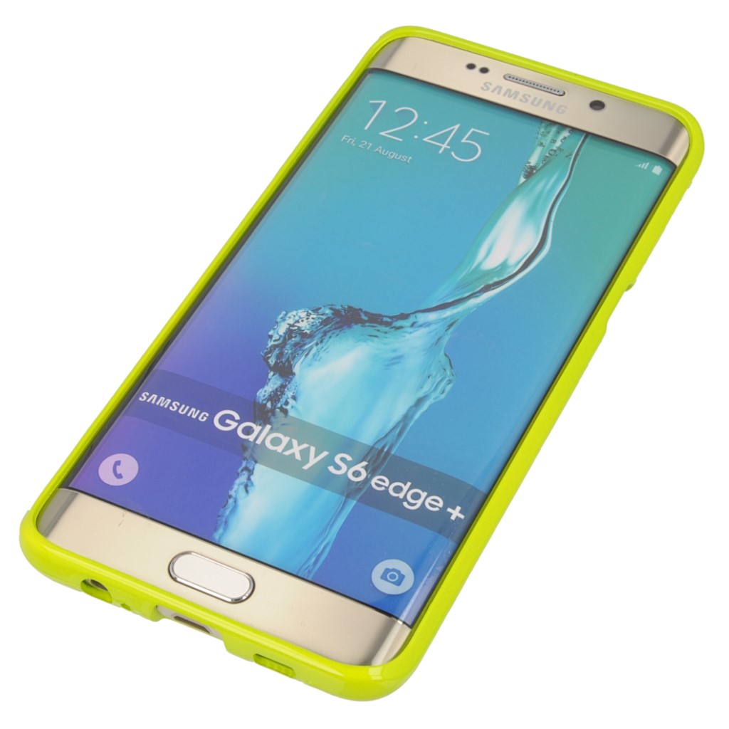 Pokrowiec etui silikonowe Mercury JELLY CASE limonkowy SAMSUNG Galaxy S6 Edge+ / 4