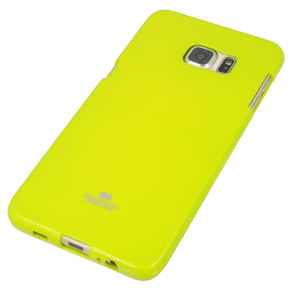 Pokrowiec etui silikonowe Mercury JELLY CASE limonkowy SAMSUNG Galaxy S6 Edge+