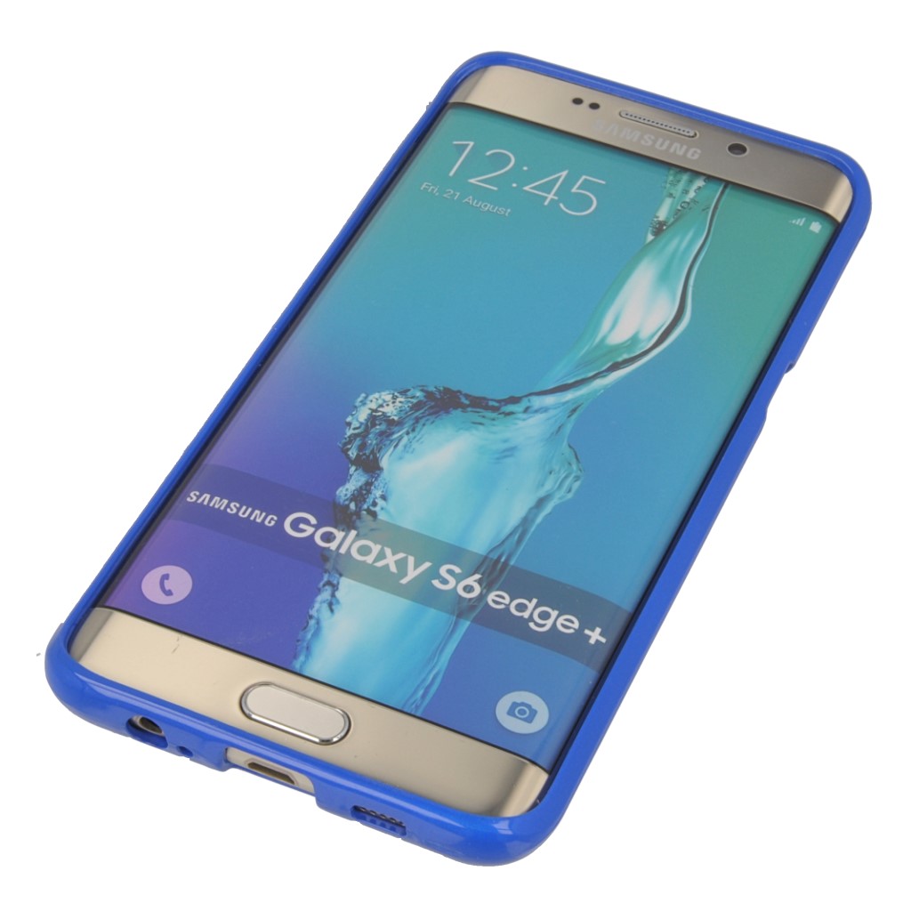 Pokrowiec etui silikonowe Mercury JELLY CASE niebieskie SAMSUNG Galaxy S6 Edge+ / 4