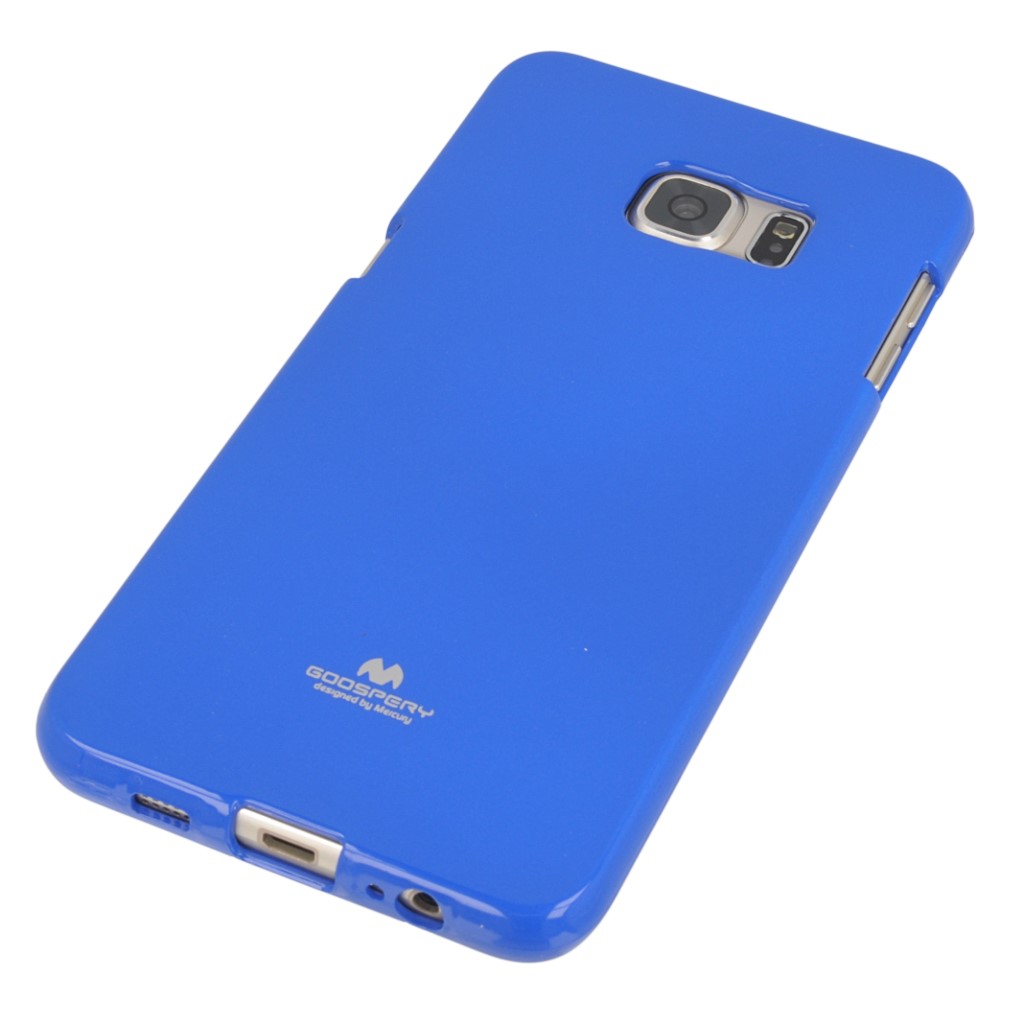 Pokrowiec etui silikonowe Mercury JELLY CASE niebieskie SAMSUNG Galaxy S6 Edge+