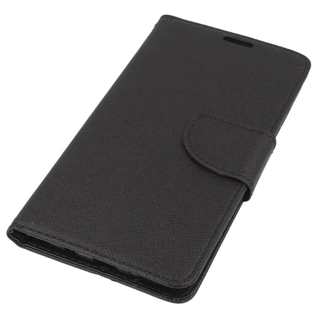 Pokrowiec etui z klapk na magnes Fancy Case czarne SAMSUNG Galaxy S7 Edge / 2