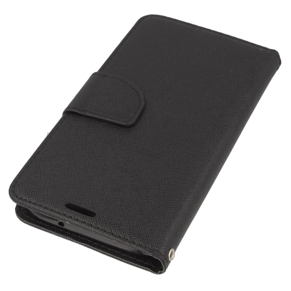 Pokrowiec etui z klapk na magnes Fancy Case czarne SAMSUNG Galaxy S7 Edge / 3