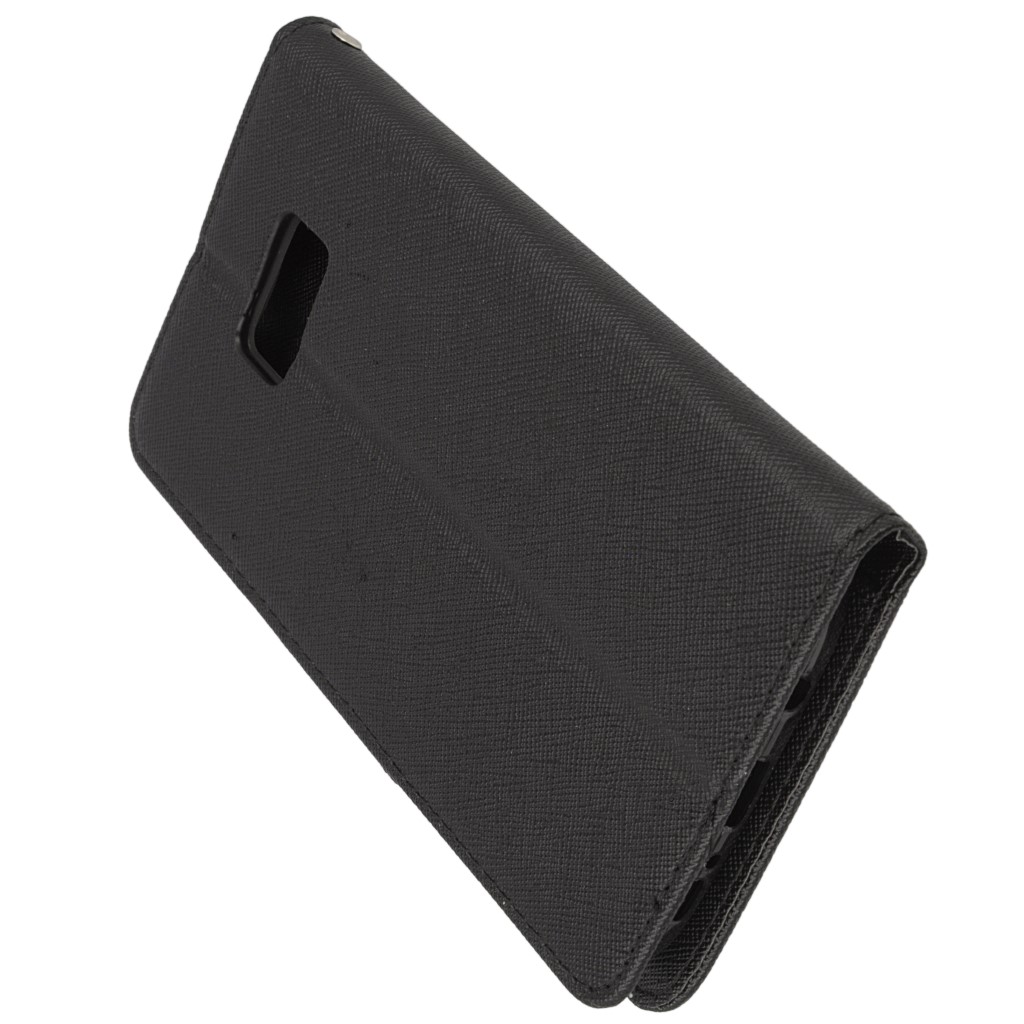 Pokrowiec etui z klapk na magnes Fancy Case czarne SAMSUNG Galaxy S7 Edge / 5