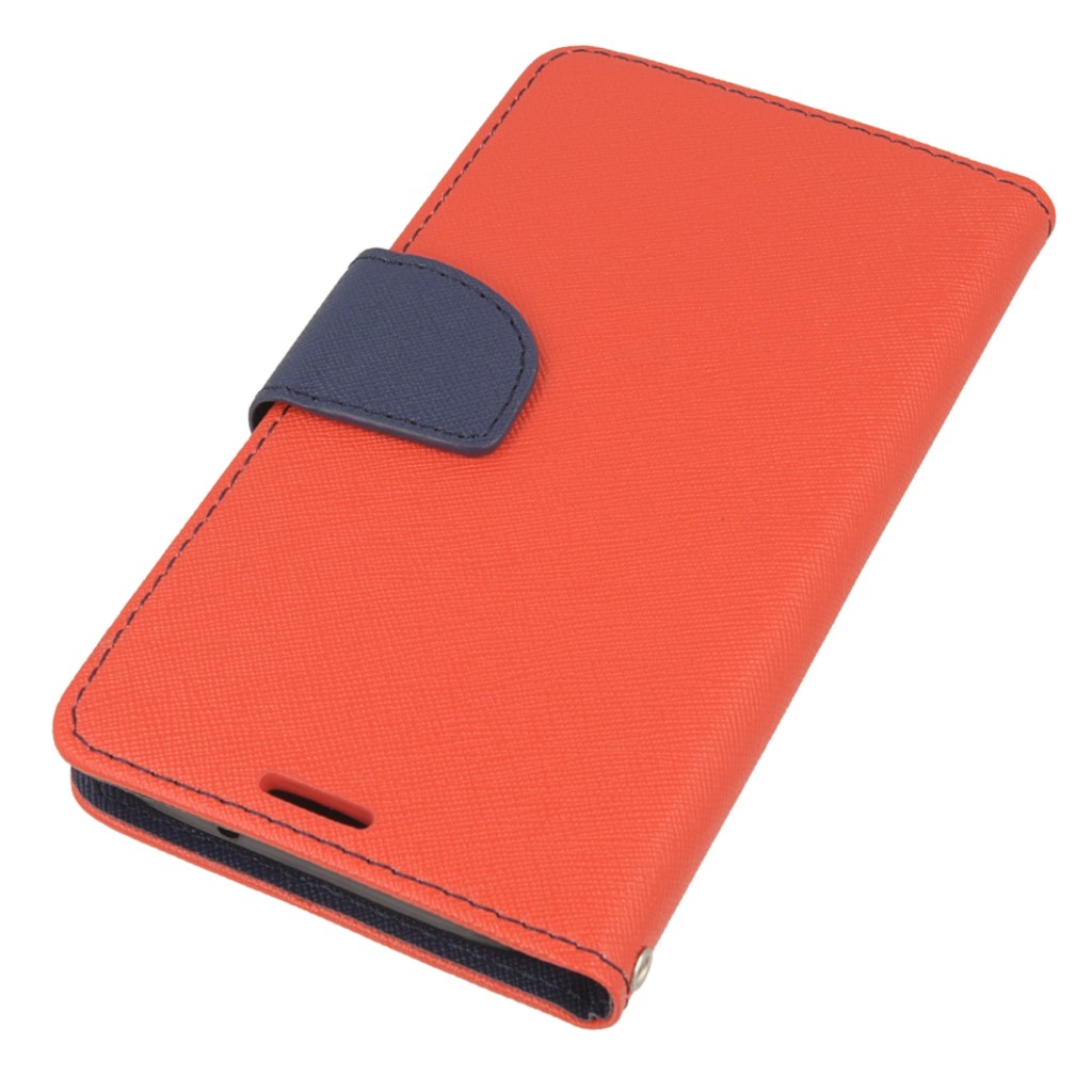 Pokrowiec etui z klapk na magnes Fancy Case czerwono-granatowe SAMSUNG Galaxy S7 Edge / 3