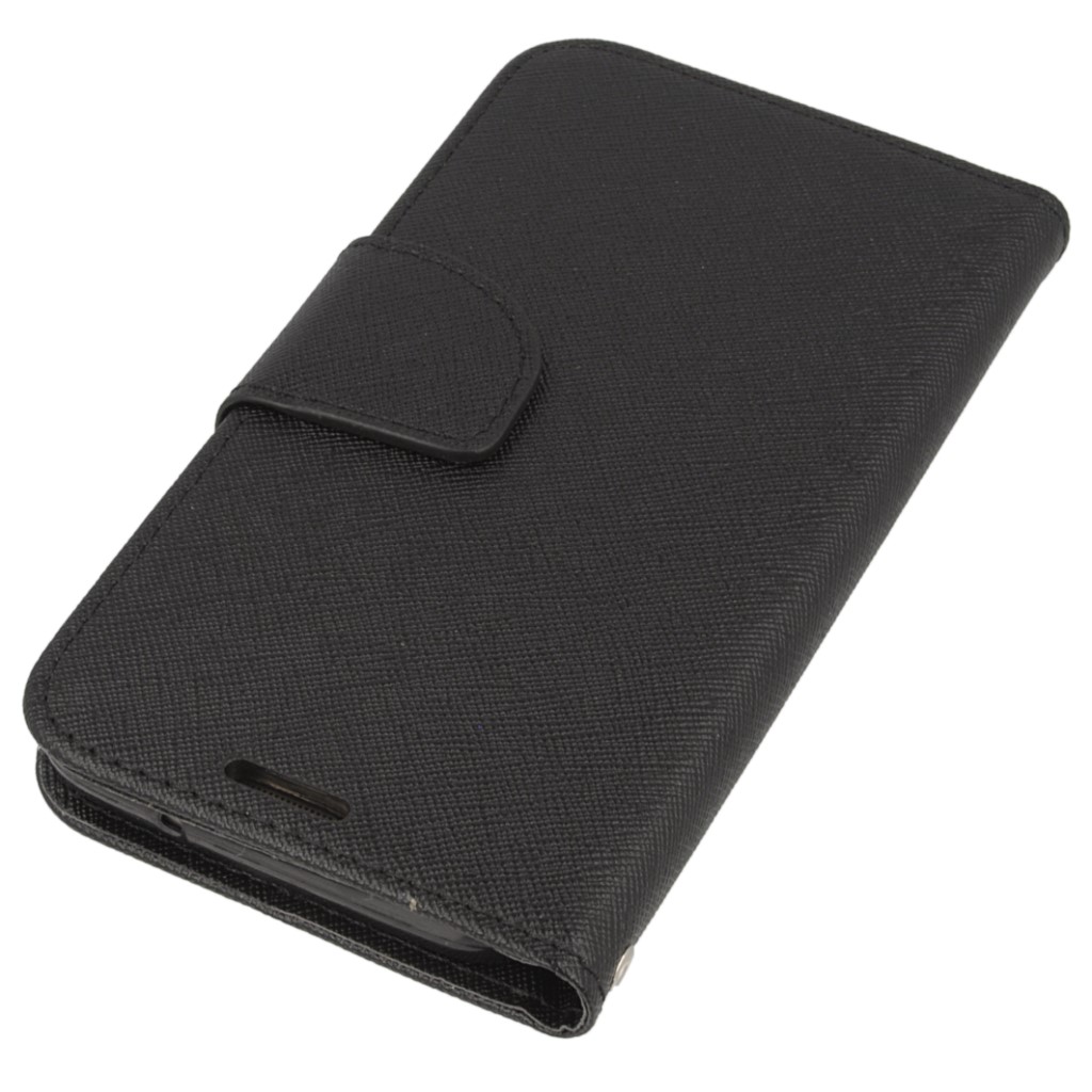 Pokrowiec etui z klapk na magnes Fancy Case czarne SAMSUNG Galaxy S7 / 3