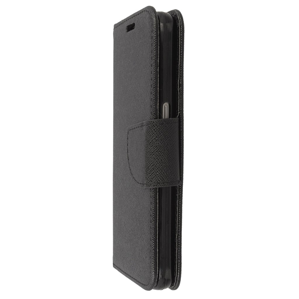 Pokrowiec etui z klapk na magnes Fancy Case czarne SAMSUNG Galaxy S7 / 6