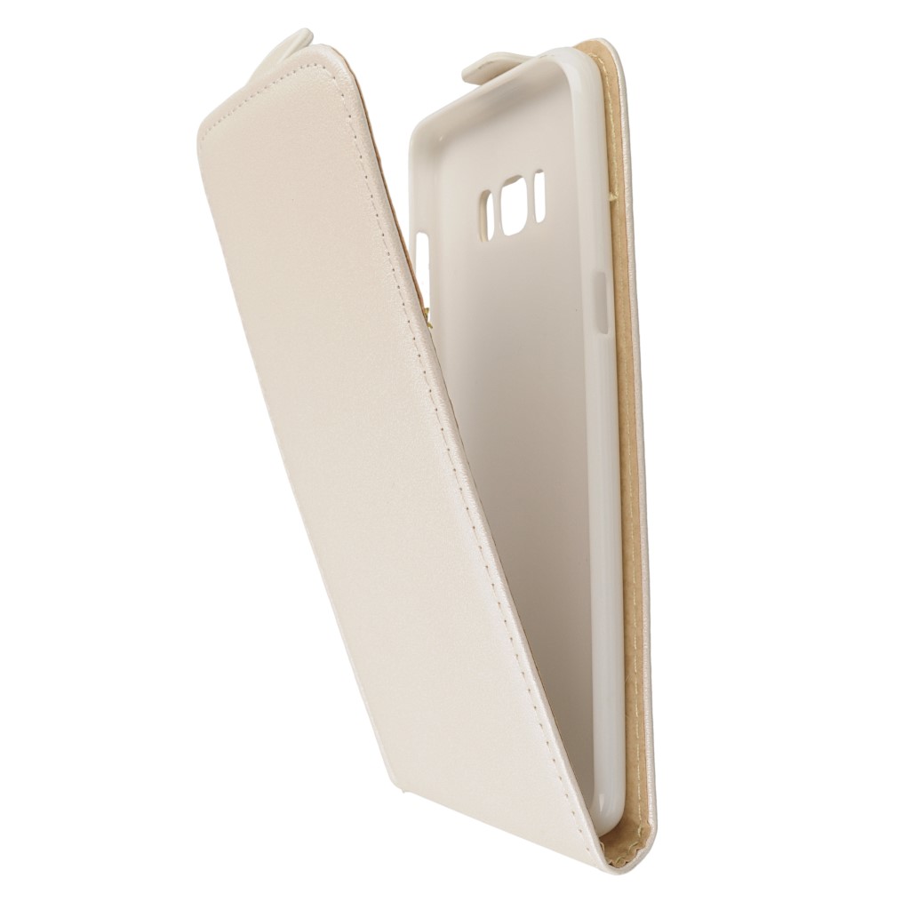 Pokrowiec z klapk na magnes Prestige Slim Flexi biay SAMSUNG Galaxy S8+ / 6