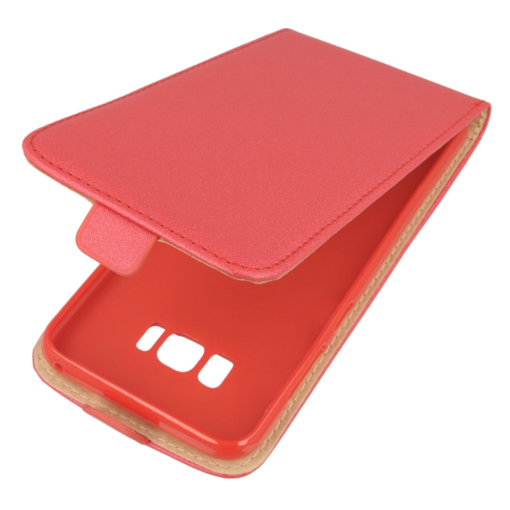 Pokrowiec z klapk na magnes Prestige Slim Flexi czerwony SAMSUNG Galaxy S8+