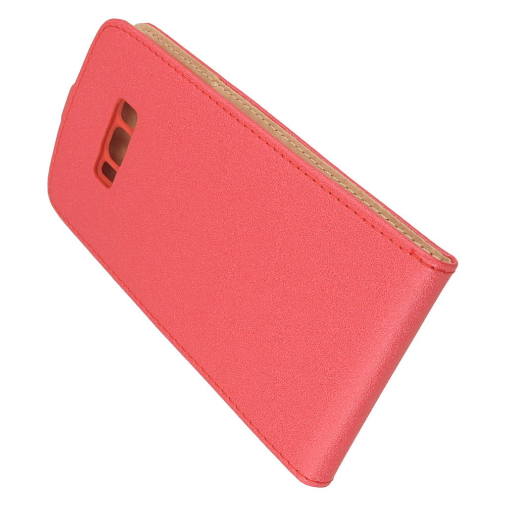 Pokrowiec z klapk na magnes Prestige Slim Flexi czerwony SAMSUNG Galaxy S8+ / 4