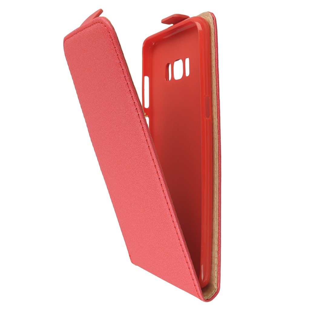 Pokrowiec z klapk na magnes Prestige Slim Flexi czerwony SAMSUNG Galaxy S8+ / 6