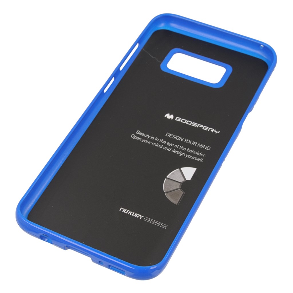 Pokrowiec etui silikonowe Mercury JELLY CASE niebieskie SAMSUNG Galaxy S8+ / 3