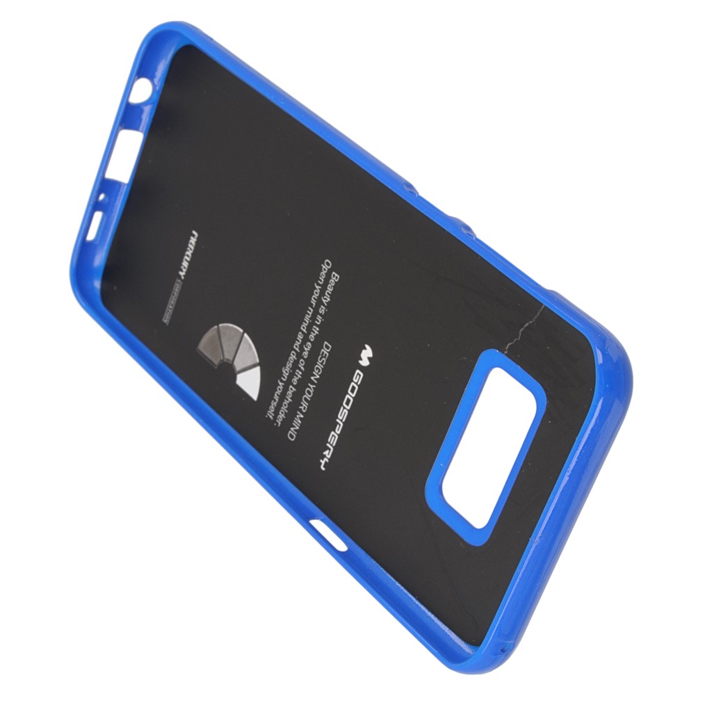 Pokrowiec etui silikonowe Mercury JELLY CASE niebieskie SAMSUNG Galaxy S8+ / 4