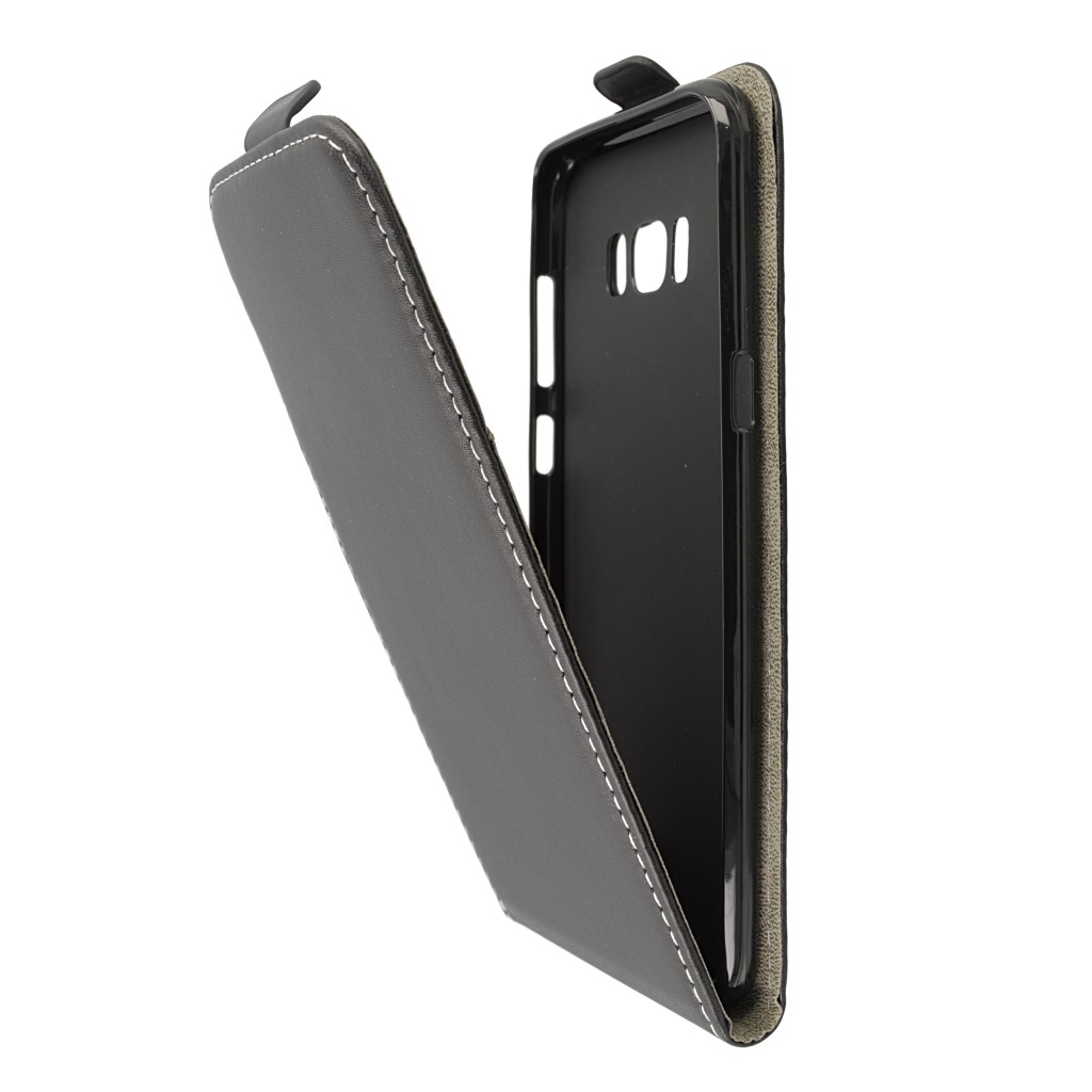 Pokrowiec z klapk na magnes Prestige Slim Flexi czarny SAMSUNG Galaxy S8+ / 7
