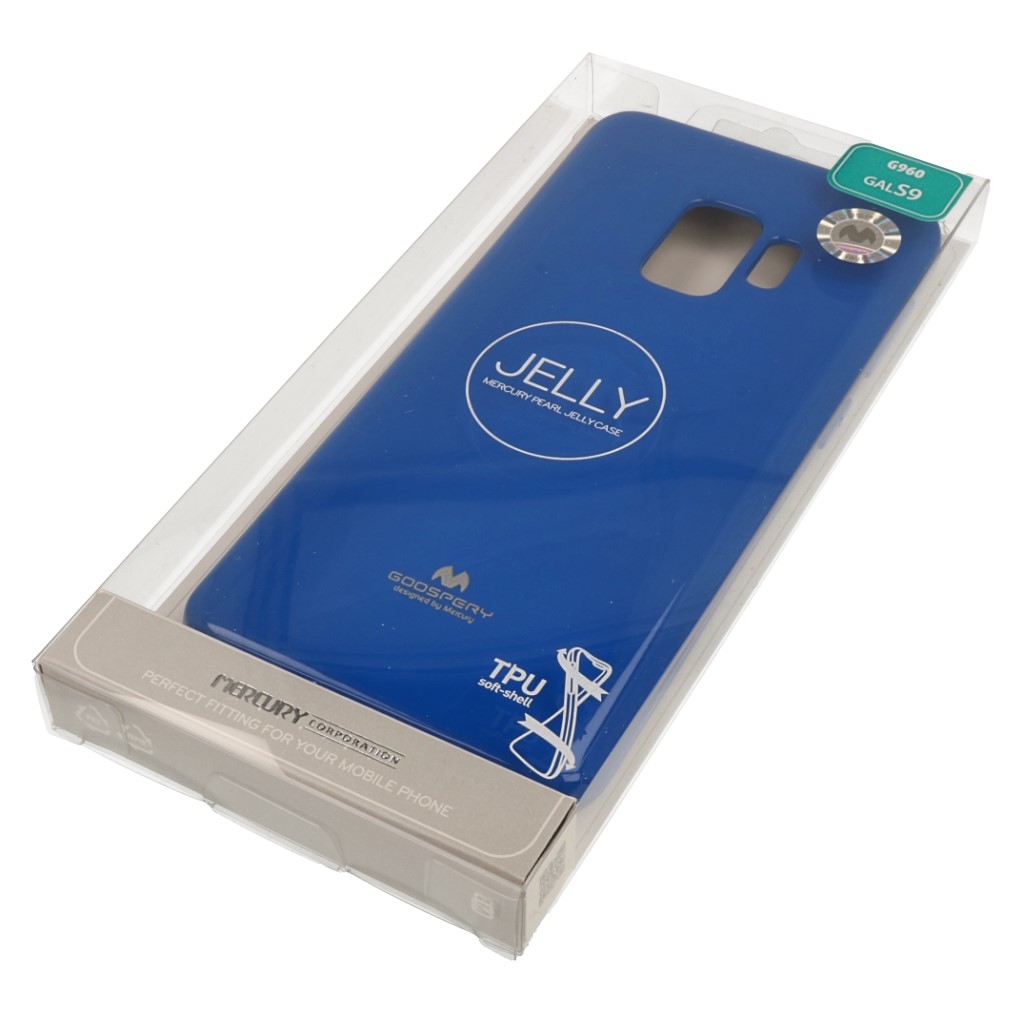 Pokrowiec etui silikonowe Mercury JELLY CASE niebieskie SAMSUNG Galaxy S9 / 2