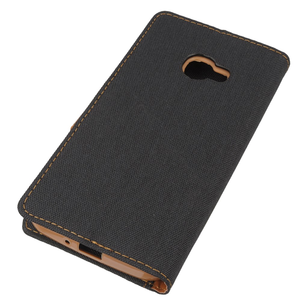 Pokrowiec etui Portfelowe Canvas czarne Xiaomi Redmi Note 5A / 3