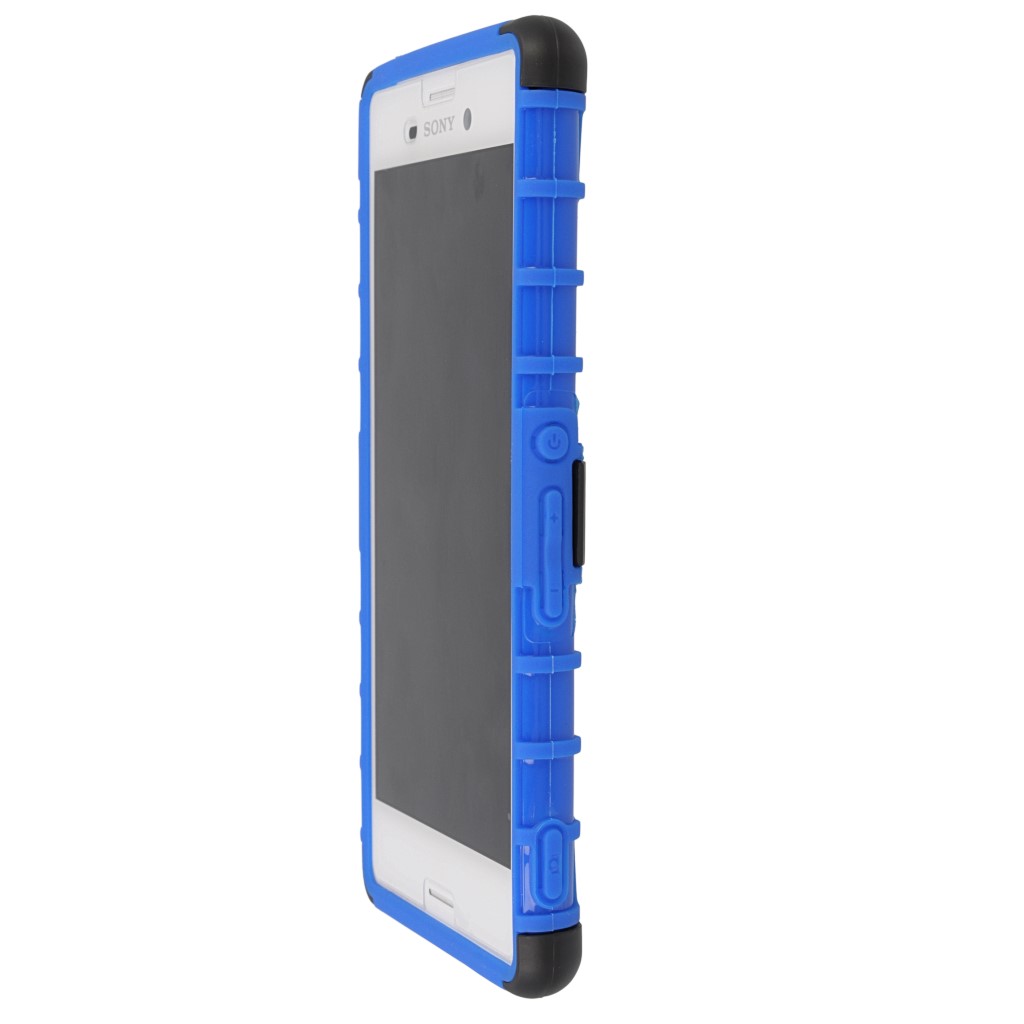 Pokrowiec etui pancerne Hybrid Case niebieski Microsoft Lumia 430 Dual SIM / 5