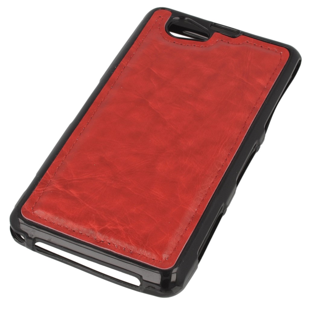 Pokrowiec etui Wallet 2w1 Zipper czerwony SONY Xperia Z1 Compact / 7