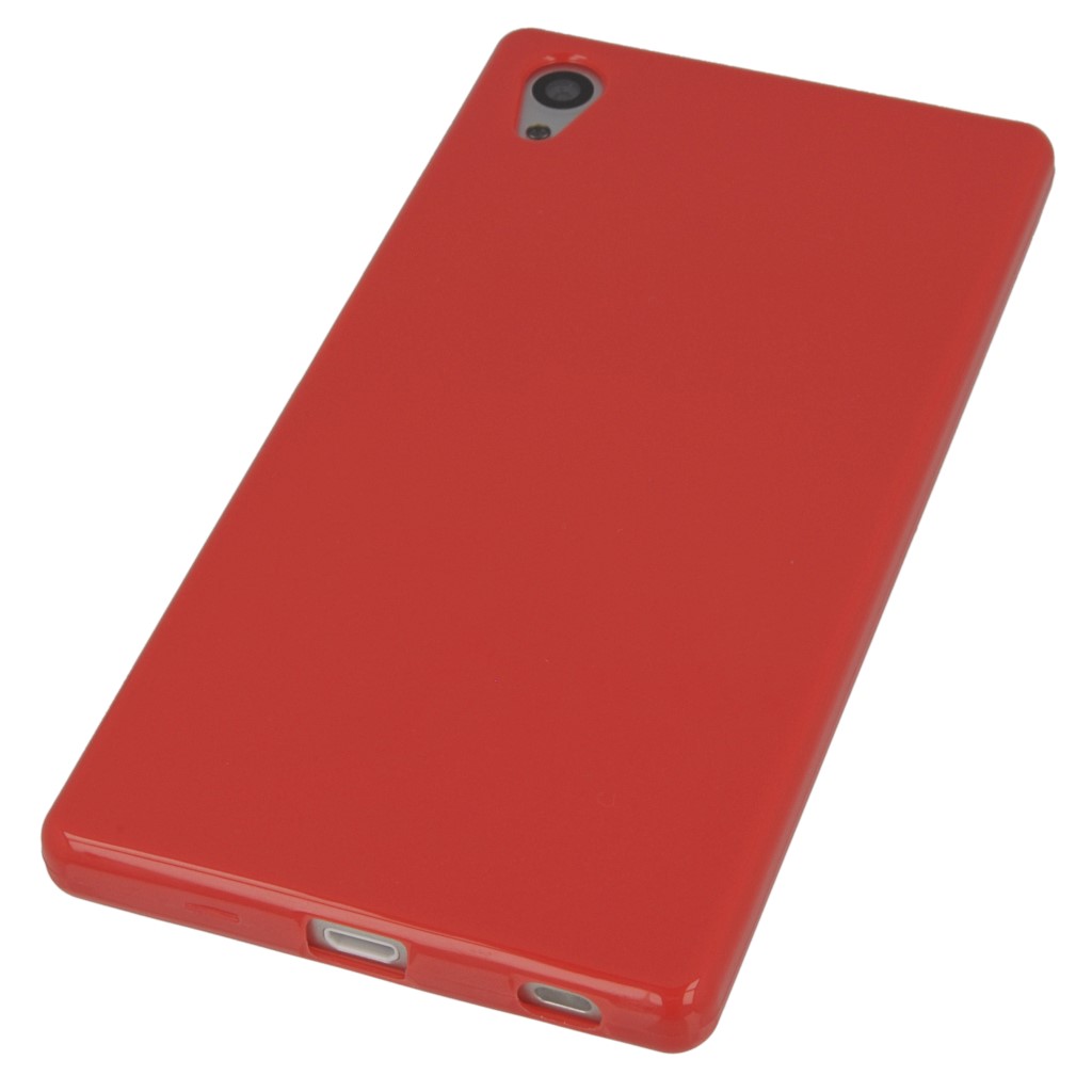 Pokrowiec silikonowe etui BACK CASE czerwone SONY Xperia Z5