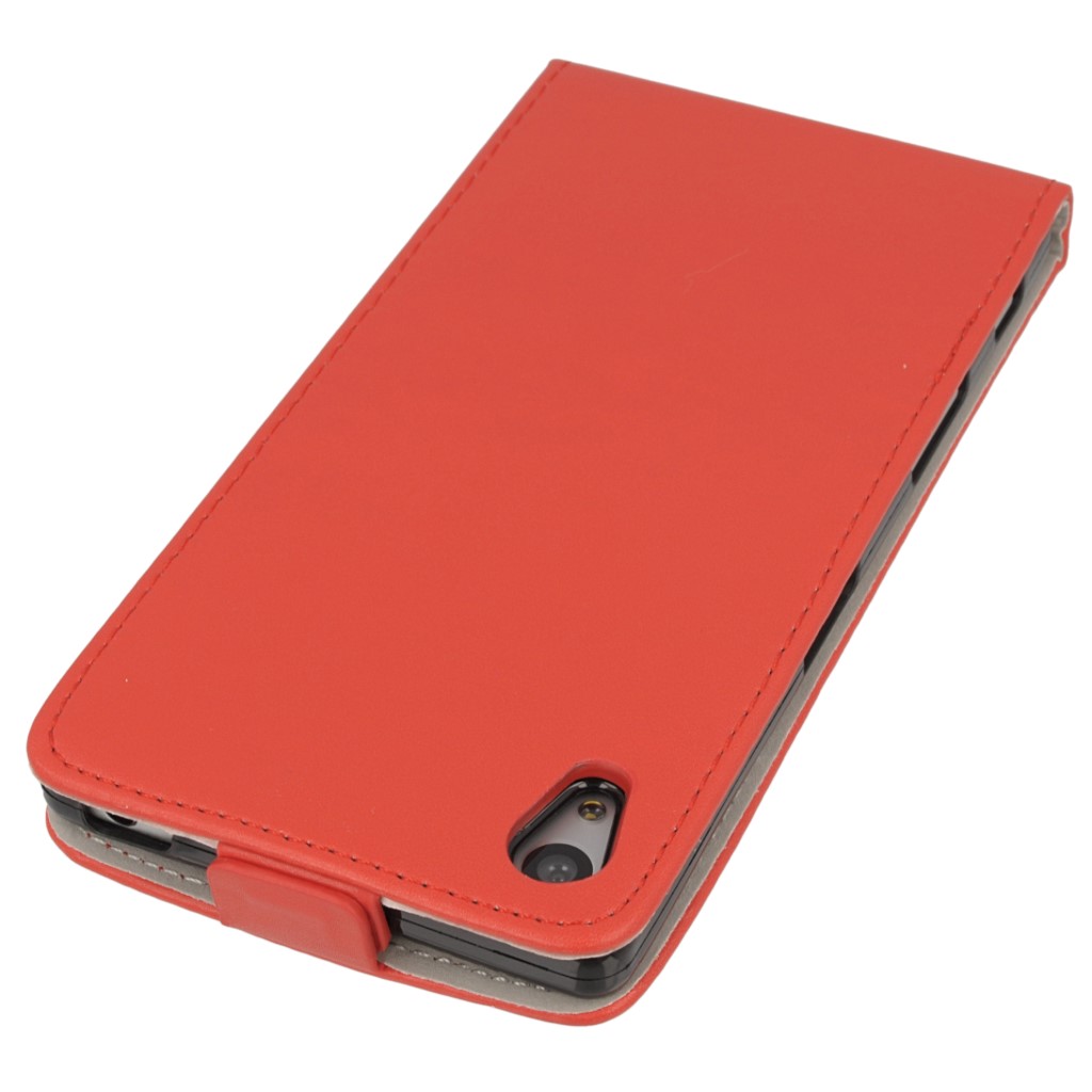Pokrowiec z klapk na magnes Prestige Slim Flexi czerwony SONY Xperia Z5 / 11