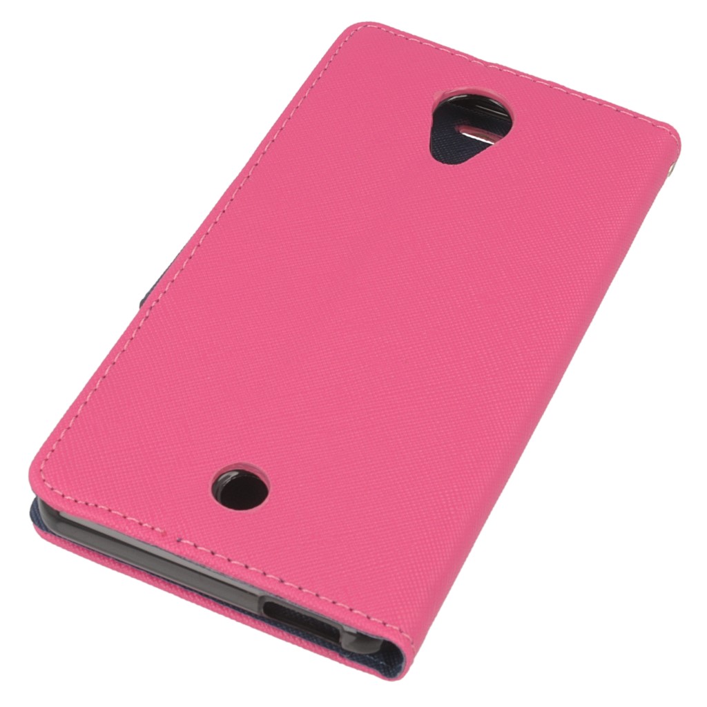 Pokrowiec etui z klapk� na magnes Fancy Case r�owo-granatowe Wiko U Feel / 3