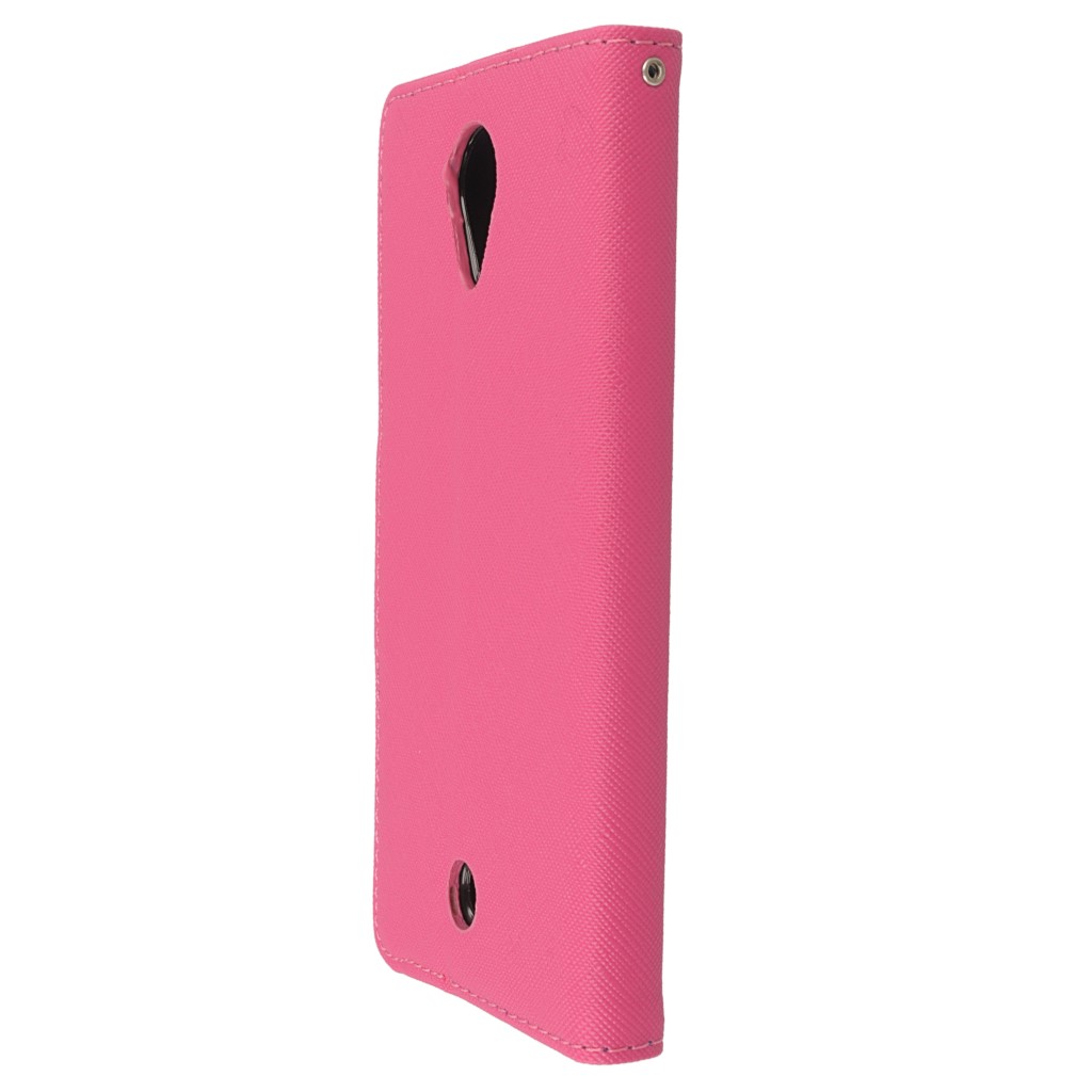 Pokrowiec etui z klapk� na magnes Fancy Case r�owo-granatowe Wiko U Feel / 7