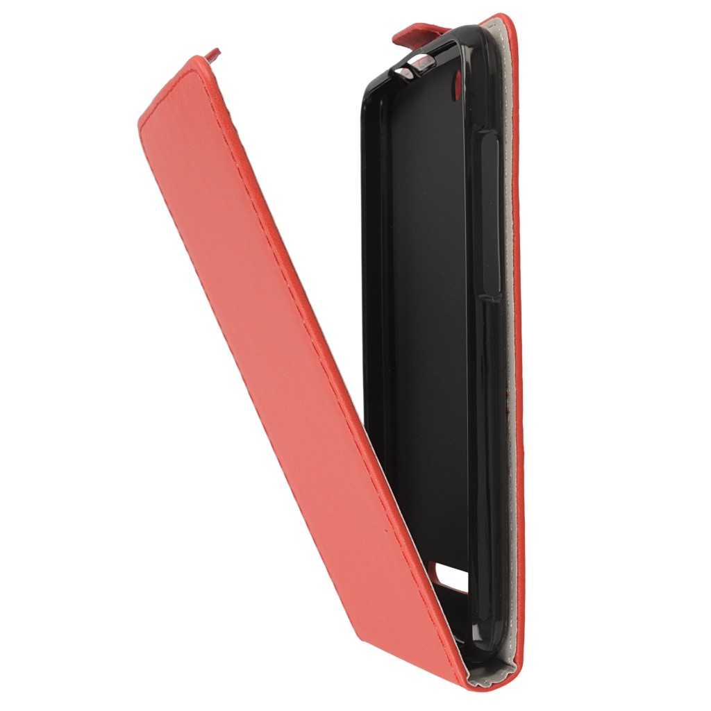 Pokrowiec z klapk� na magnes Prestige Slim Flexi czerwony Wiko Lenny 2 / 6