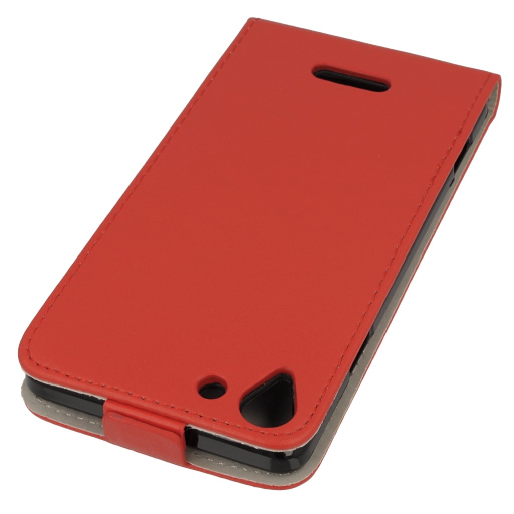 Pokrowiec z klapk na magnes Prestige Slim Flexi czerwony Wiko Selfy 4G / 4