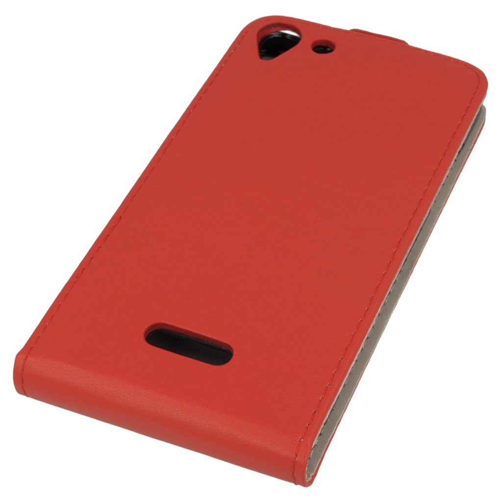 Pokrowiec z klapk na magnes Prestige Slim Flexi czerwony Wiko Selfy 4G / 5