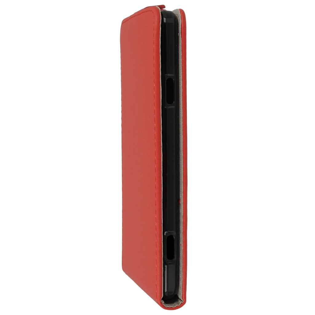Pokrowiec z klapk na magnes Prestige Slim Flexi czerwony Wiko Selfy 4G / 6