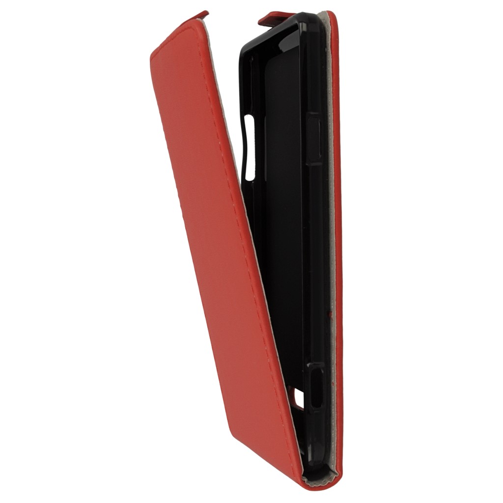 Pokrowiec z klapk na magnes Prestige Slim Flexi czerwony Wiko Selfy 4G / 7