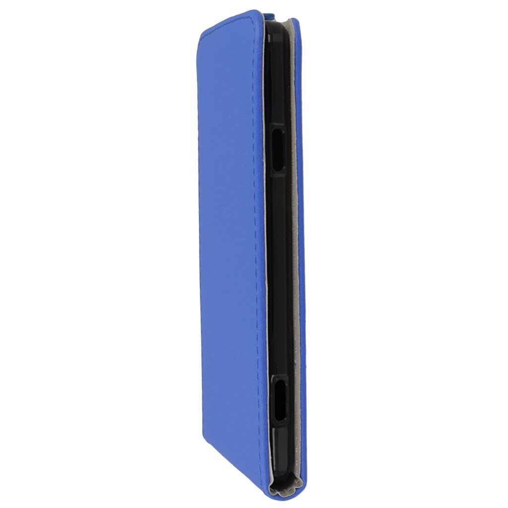 Pokrowiec z klapk na magnes Prestige Slim Flexi niebieski Wiko Selfy 4G / 6